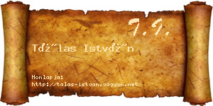 Tálas István névjegykártya