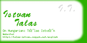 istvan talas business card